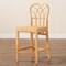 Bali & Pari Monaco Modern Bohemian Natural Rattan and Mahogany Wood Counter Stool 235-13138-ZORO - alternate 5